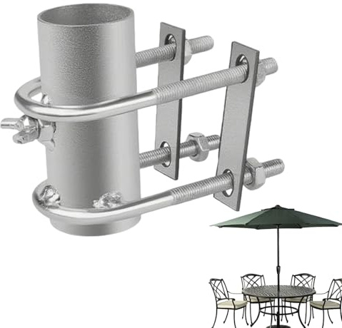 Patio Umbrella Holder - Patio Umbrella Holder for Deck Railing with Clamp - Adjustable Stand Clamps Base for Pool Barbecue Beach Balcony Fishing Lawn Camping