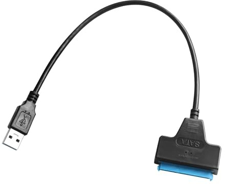 Zernavith 1Pcs USB 3.0 to SATA Cable Adapter,Connector Lead-Cable SATA III,Recovery High-Speed Data Transfer Satas Cables Transfer for 2.5 SSD/HDD,Portable & Plug and Play