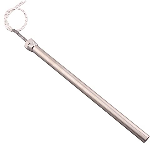 1pc Immersion Cartridge Heater 1/2 Thread Cylindrical Hot Rod Resistance 220V 300W 500W 1/1.5/2KW Electric Water Heating Element(1kw L200mm)