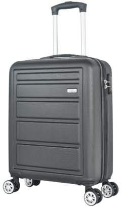 ZAHRAB Cabin Suitcase | 35L Carry On Suitcase, Cabin Bag 55x40x20 with TSA Combination Lock | Hard Shell Suitcase with 4 Wheels Cabin Luggage, Cabin Bags 55 x 40 x 20 Approved (Black, 55x40x20 cms)