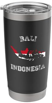 Indonesia Distressed Flag Bali Pride Stainless Steel Insulated Tumbler