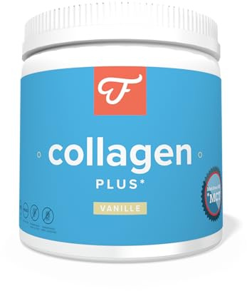Collagen Plus Pulver Vanille – 300g Kollagenhydrolysat mit Vitamin C, MCT und Stevia – Typ 1 und 3 – Gesunder Lebensstil