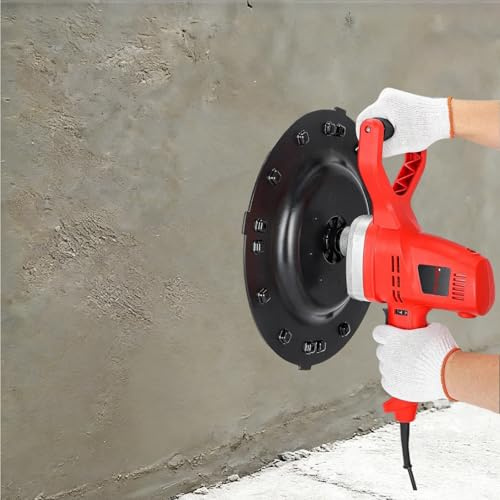 Cazzuola elettrica per cemento e malta da 1280 W, strumento per intonacatura e muratura con 7 dischi abrasivi e accessori, macchina manuale per lisciare, pressare e rifinire le pareti
