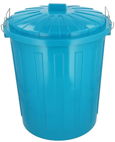 HRB Maxitonne 50 liter turkos, tunna av robust hårdplast, avtagbart lock med lås, lämplig för tvätt, leksak eller som soptunna kök