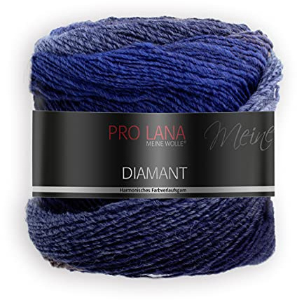 Pro Lana Diamant Farbe 92, Wolle mit Farbverlauf, 1 Knäuel = 1 Schal, 150g, 525m