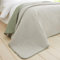 Catherine Lansfield Stripe Quilted Reversible 220x230 cm Bedspread Green