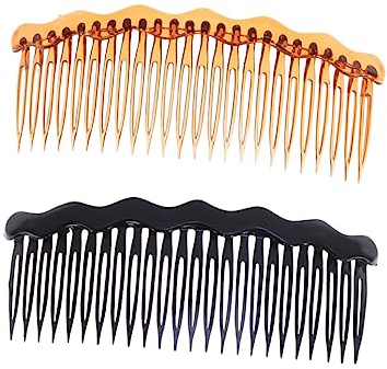 minkissy 4stücke Einsteckkämme Für Damen Kunststoff Haarkämme Mit Zähnen Schwarz Und Kaffee Haaraccessoires Für Alltag Und Besondere Anlässe