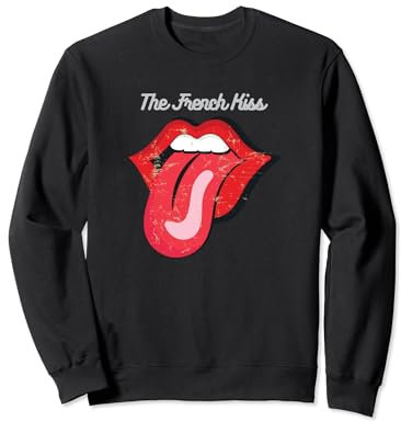 Tongue Out Red Lips Kuss Mouth Lippenstift Kissing Lick Sweatshirt