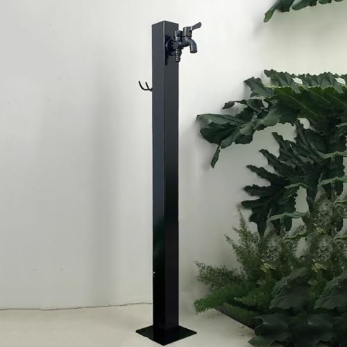 Garten Wassersäule Edelstahl, Garten Standbrunnen, Wasserhähne zur Bodenmontage, Wasserhahn mit Frostschutz für den Außenbereich, Dekorativer Wasserbrunnen für den Garten