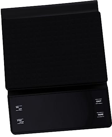 Garneck Waage für Espresso Digitalwaage Timer 3kg/0 1g Kaffeewaage Küchentimer -anzeige Schwarz