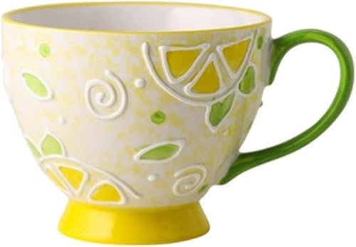 MASHNFDC Kaffeebecher 450 ml Keramiktasse, kreative rustikale Kaffeetasse mit Griff, Morgentasse, Büro, Zuhause, Teetasse Tassen weingläser