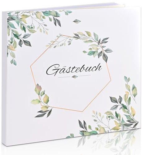 Tigvio Gästebuch Hochzeit, 120 Seiten Gästebuch, Hochzeit Gästebuch 21 x 21 cm, Gästebuch Blanko für Taufe Hochzeiten Jubiläen Geburtstage Party, Ideal Hochzeitsgeschenk für Hochzeitspaar
