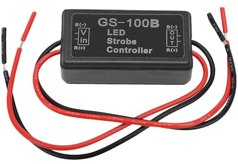 Unità Di Controllo Del Flash - Regolatore Di Flash LED Stroboscopico, Controller Di Scintillamento LED | Luce Lampeggiante LED GS-100B Automatica Per Auto, 3 Modalità 12V-24V DC, Accessorio