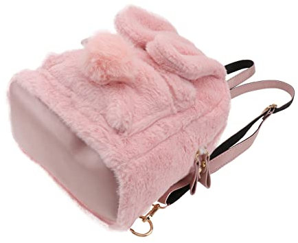 LIFKOME Plüsch Backpack Mit Ears Für Mädchen Verstellbarer Schulterrucksack Multifunktionale Reisetasche Für Schule Und Alltag Weiches Material Farbton