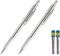 2PCS Metal Mechanical Pencil – 0.5mm & 0.7mm with 12 Refills – Retractable & Refillable Propelling Pencils for Writing, Sketching & Technical Drawing