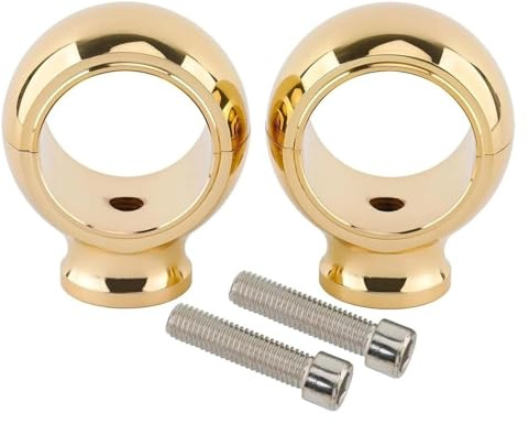 Per Spo&rtster Per XL883 Per XL1200 Per Softail Per Fat Per Bob Riser Manubrio Moto 2'' 508 Mm Manubrio Riser Clamp(Gold)