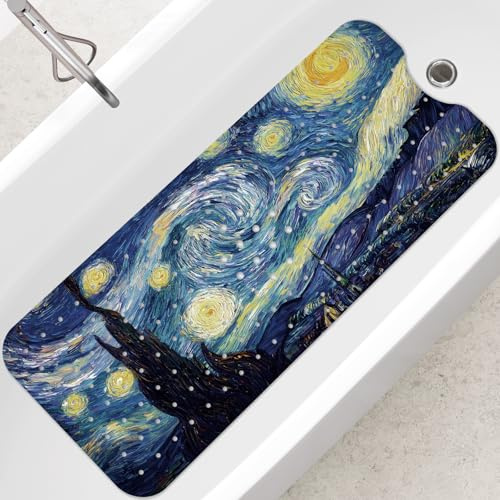 SHUCHING Badewannenmatte rutschfest Schwarz, 100 X 40 cm | Antirutschmatte Badewanne, Badematte Duschmatte Rutschfest, Badewanneneinlage Rutschfest, Schimmelresistent & Antibakteriell