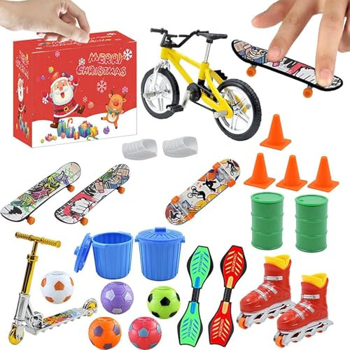 Generisch 2026 Finger-Skateboard | Finger | Skateboard-Hindernis Fingerboard Fingerboard-Training Kinder Erwachsene (Red, 27.2cm)
