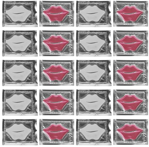 Angoily Maschera per Labbra in Gel Collagene 20 Pezzi, Patch Idratanti e Nutrienti Design Cristallo per Labbra Secche e Anti Rughe, Cura e Rimpolpante