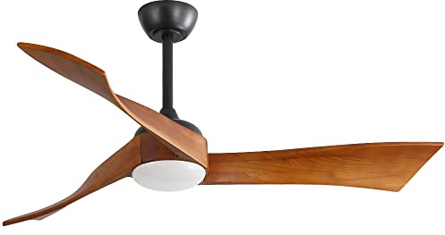 Ventilatore da soffitto intelligente, con timer, rotazione reversibile, motore a corrente continua silenzioso <35 dB, luce LED dimmerabile 18 W e tre temperature di colore, diametro 132 cm, altezza re