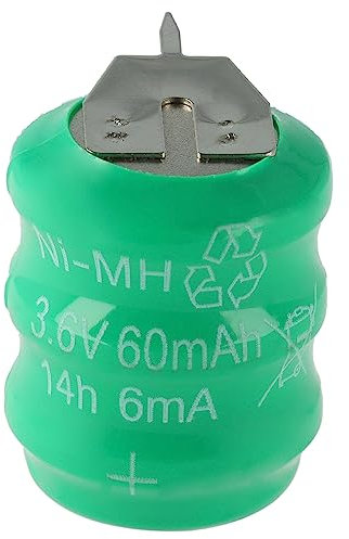 vhbw NiMH Pile Bouton de Remplacement pour Type 3/V80H 3 épingles 80mAh 3,6V Convient pour Les Batteries de modélisme etc.
