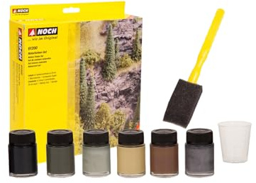 NOCH® Naturfarben-Set „6 Farbkonzentrate“, für Modellbau Felsen, realistische Berghänge und DIY Bastelbrojekte mit Farbkonzentraten für H0, TT, N, Z
