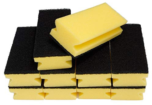 Sonty 10 pulitori Jumbo XL, spugna nera (giallo, 15 x 7 x 4 cm)