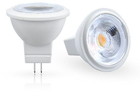 Aluxcia 3W MR11 GU4.0 LED Light Bulbs 12V, G4/GU4/GZ4 Bi-Pin Base LED Spotlight 35W MR11 GU4 Halogen Replacement for Track, Landscape, Cabinet, Recessed Lighting Warm White 3000K, 2-Pack