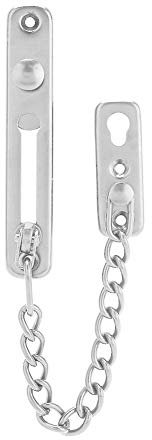 Chaîne antivol de porte en acier inoxydable, boucle de porte à chaîne (acier inoxydable 304 argent brossé)
