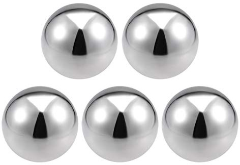uxcell 75mm(2.95) Dia 304 Stainless Steel Hollow Ball for Home Garden Decoration 5pcs
