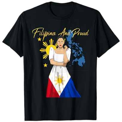 Philippinen Philippines Filipina Flagge Mädchen Frau T-Shirt