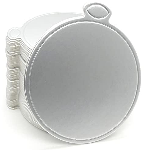 100pcs Mini Cake Boards, 3.1 Mini Round Cardboard, Mousse Cupcake Base for Cake Dessert, Silver