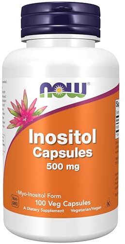 Now Foods, Inositol, 500 mg, 100 Gélules végétales, Testé en Laboratoire, Vitamine B8, Sans Gluten, Sans Soja, Végétarien