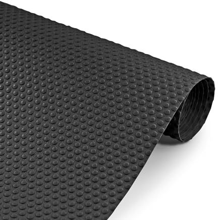 Decomira Tapis de tiroir découpable 50 x 150 cm | Film lavable pour armoire ou tapis antidérapant pour tiroirs, réfrigérateur ou étagère | Comme support pour cuisine ou organisateur | Noir