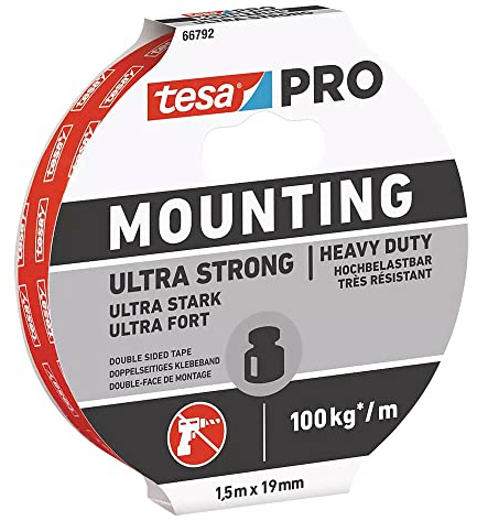 Tesa Ruban double face Mounting PRO Ultra Strong 1,5 x 19 mm