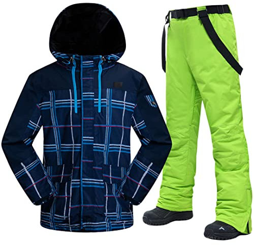 Thermo Winter Skianzug Herren Damen Skifahren und Snowboarden Jacke Hose Outdoor Schneemantel 03 M