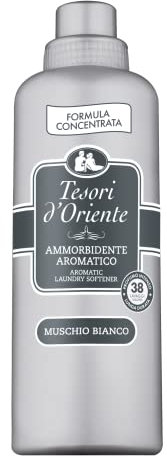 Tesori d'Oriente - Ammorbidente Lavatrice Concentrato al Muschio Bianco,Fino a 38 Lavaggi, con Preziose Microcapsule Per Capi Morbidi e Profumati, 760 ml