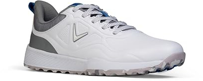 Callaway Herren GTX Golfschuh, Weiß Grau Blau, 44 EU