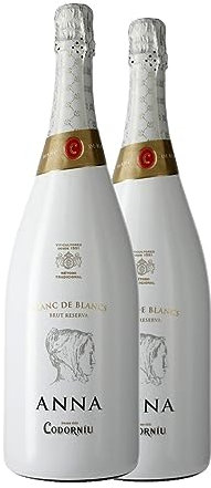 Codorníu Anna Blanc de Blancs Cava Reserve Magnum-Flasche 1,5 L (Schachtel mit 2 Magnum-Flasche von 1,5 L)