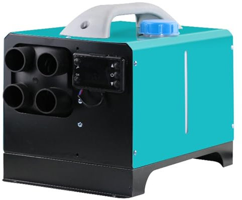 Calentador de Aire Diesel 5-8KW, Calentador de Vehículos Diesel, Calefacción Estacionaria Diesel Portátil con Monitor LCD para Camión Autobus Barco RV con Mando a Distancia（Tipo universal 12-24-220V）