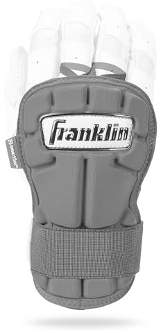 Franklin Sports Baseball Hand + Wrist Guard - PRT LG Series Adult Hand + Wrist Protector for Batting - Protective Hand, Wrist Shield - Right + Left Hand Hitters - Grey - One Size - Adult