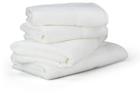 Frottana Handtuchset Pearl 4-TLG Handtücher - 2X 50x100 cm + 2X 67x140 cm, 100% Baumwolle, Snow