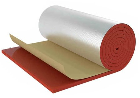 Tapis D'isolation Phonique, Isolation En Feuille D'aluminium Auto-adhésive, 20 Mm D'épaisseur, Coton D'isolation For Murs Extérieurs, For Utilisation Dans Les Murs, Sols Et Toits(Red,20mm Thick/53.82s