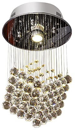 Lámpara de techo , Lámpara colgante de cristal for interiores, luz LED moderna for habitación de niños, dormitorio, lámpara colgante de techo, vestíbulo, pasillo, balcón, luminaria suspendida de 9,85