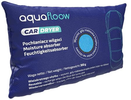 Aquafloow Auto Luftentfeuchter Wiederverwendbar 300G | Anti-Beschlag Entfeuchter Kissen für Auto, Wohnmobil | Feuchtigkeitskissen Gegen Beschlagene Autoscheiben & Schimmel