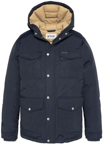 Schott NYC Parka Poches Plaquees Schott Bairon Navy