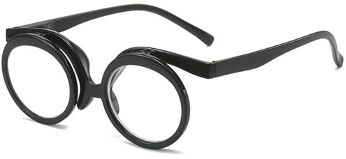 1pc Make -up -Brille Frauen Vergrößern Flip Down Make -up Brille, Plastikvergrößerung Brillen mit Frühlingsscharnier, Make -up -Brille für Frauen