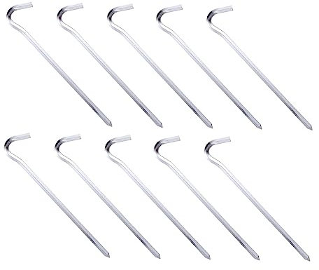 TOYANDONA 10stücke Zelthering Gartenpfähle Erdnägel Fragezeichenförmiger Hering Zeltheringe Outdoor Camping Stakes Rostfrei Wetterbeständig Bodenbefestigung