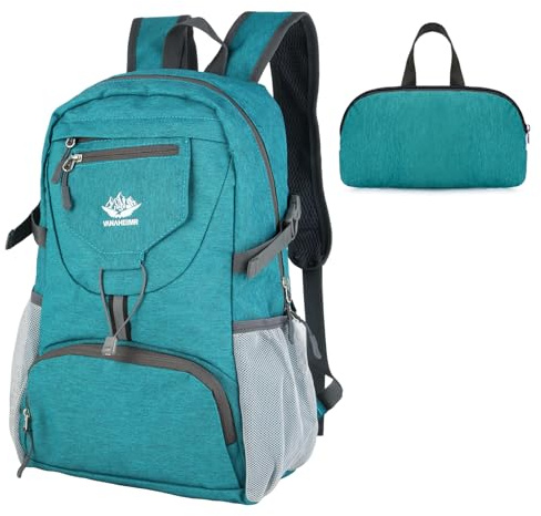 Windfromort Ultraleicht Wanderrucksack – Trekkingrucksack 30L – Faltbarer Rucksack Damen Rucksack Herren – Hiking Backpack Outdoor, Kompakt Reise Tagesrucksack(Grün)