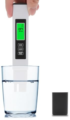 TNSLAND 3-in-1 TDS Messgerät, Digital EC-Meter mit Temperaturanzeige, Wasserqualität-Tester 0-9999 ppm